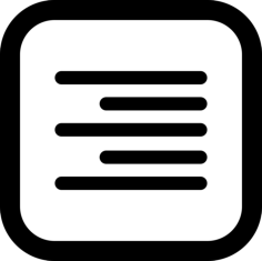 Right Alignment Button Outline Drawing Svg Vector, Free Vectors File